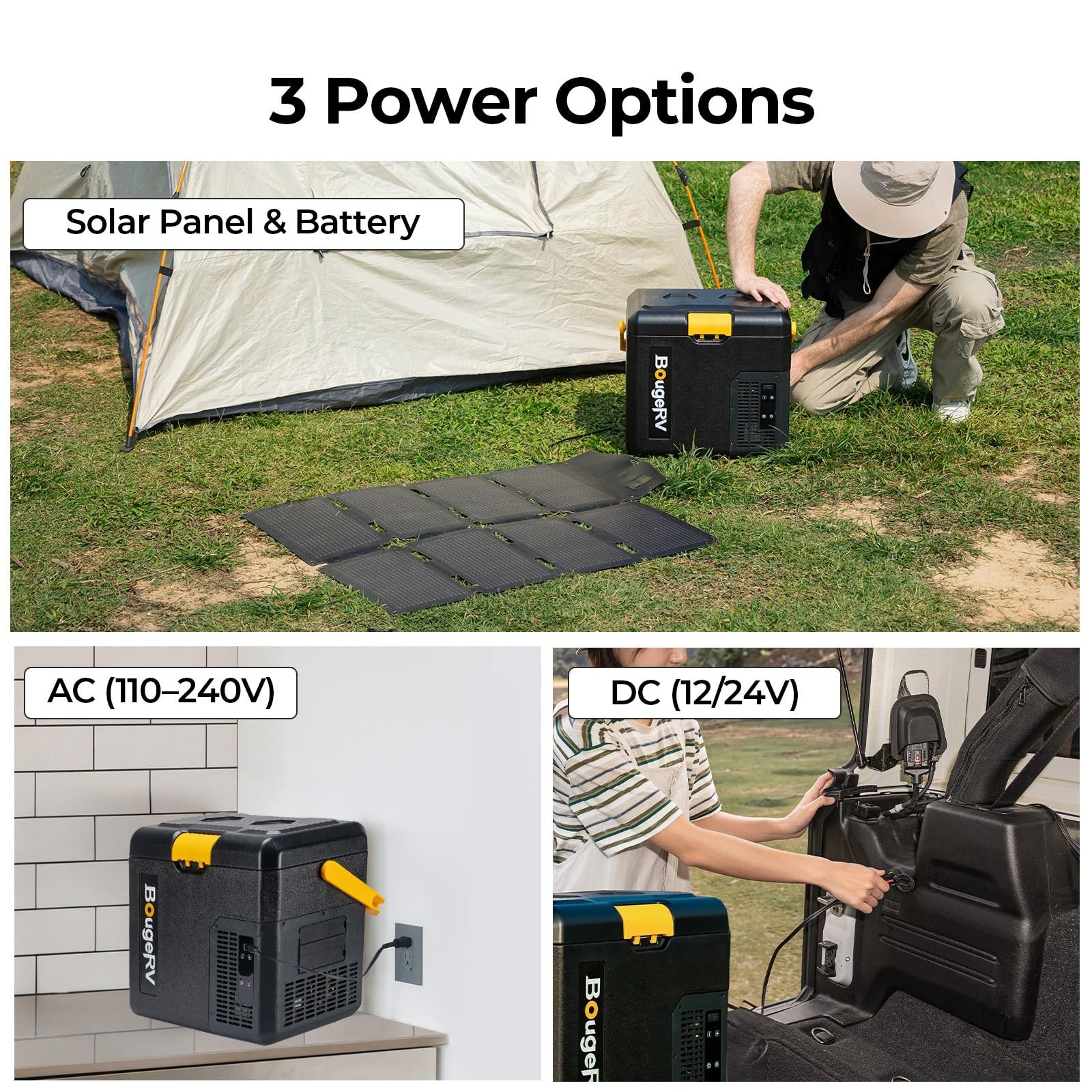 19QT Portable Car Fridge Freezer Cooler Mini Refrigerator Compressor W/ Battery