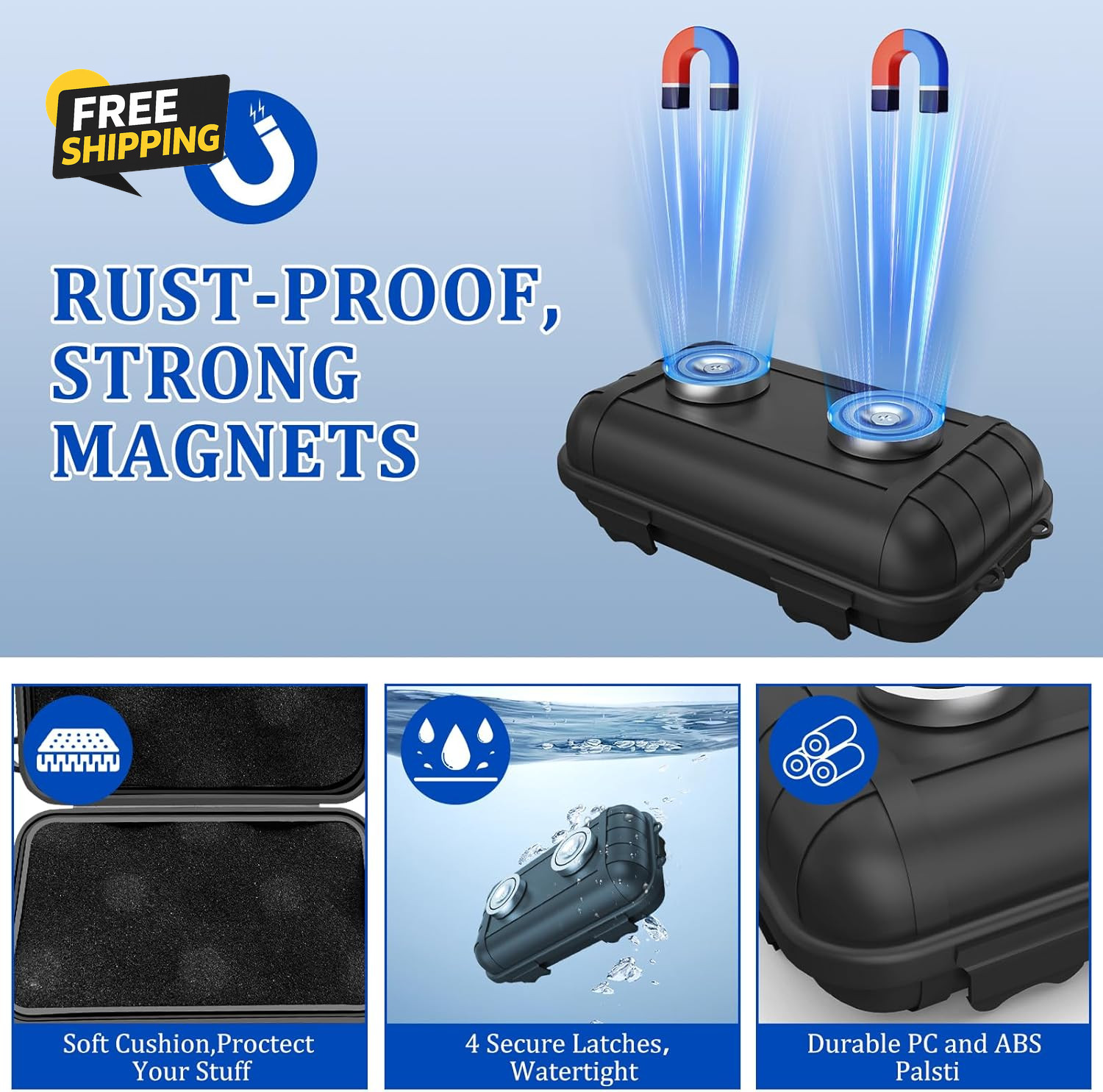 Magnetic Key Box, Magnetic Key Holder under Car, Hide a Key Magnetic Car