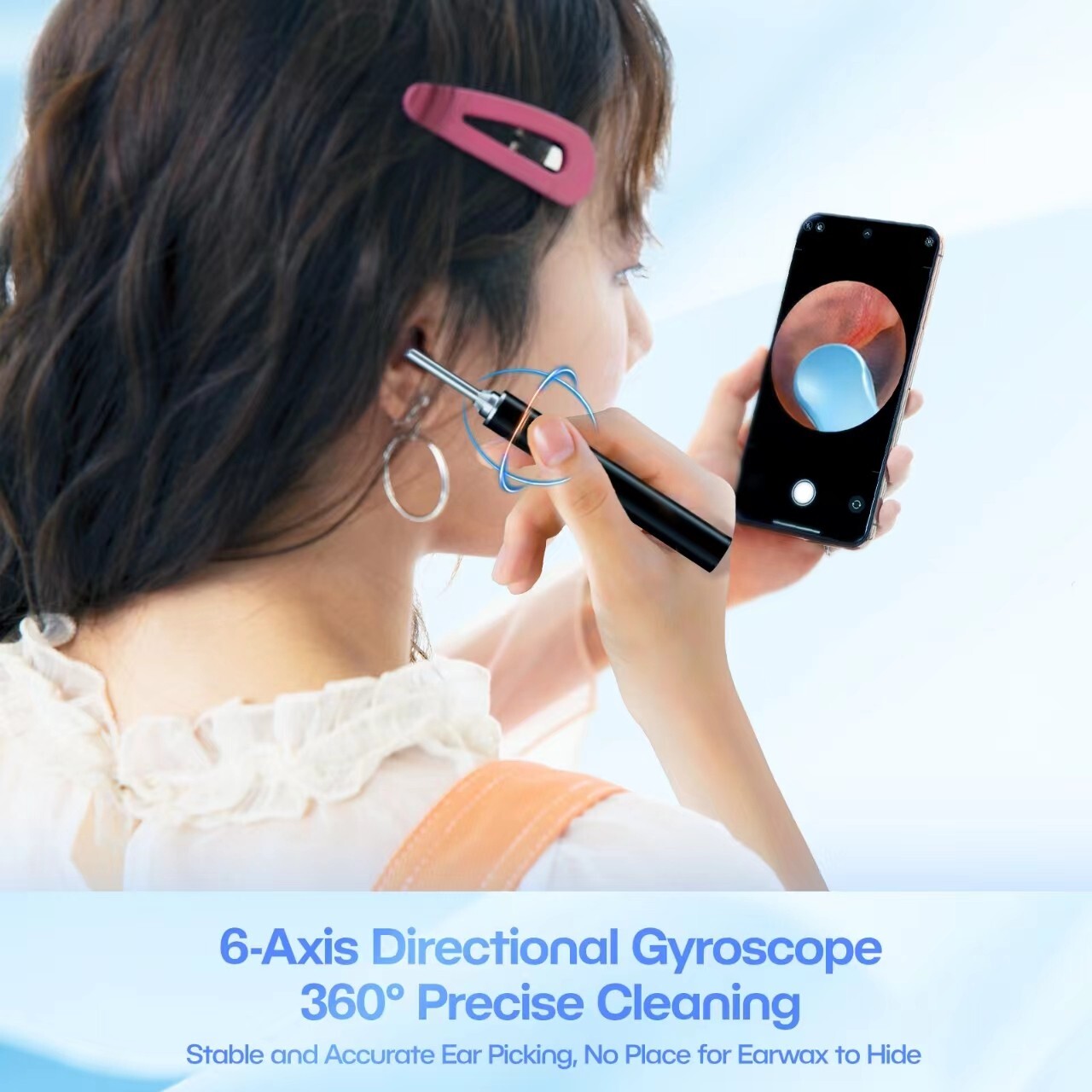 Hot gift Ear Wax Remover Tool Otoscope Ear Pick Scoop With 1296 HD Camera