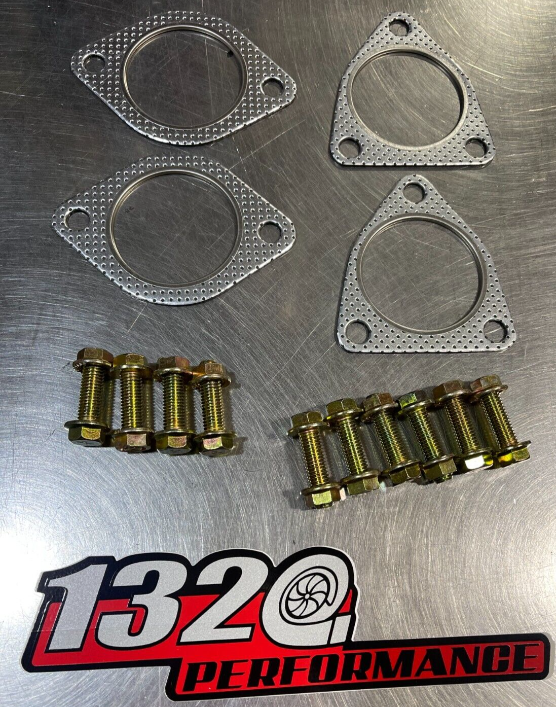 1320 Performance G35 350Z catalytic converter 4 gaskets & Hardware for DE engine