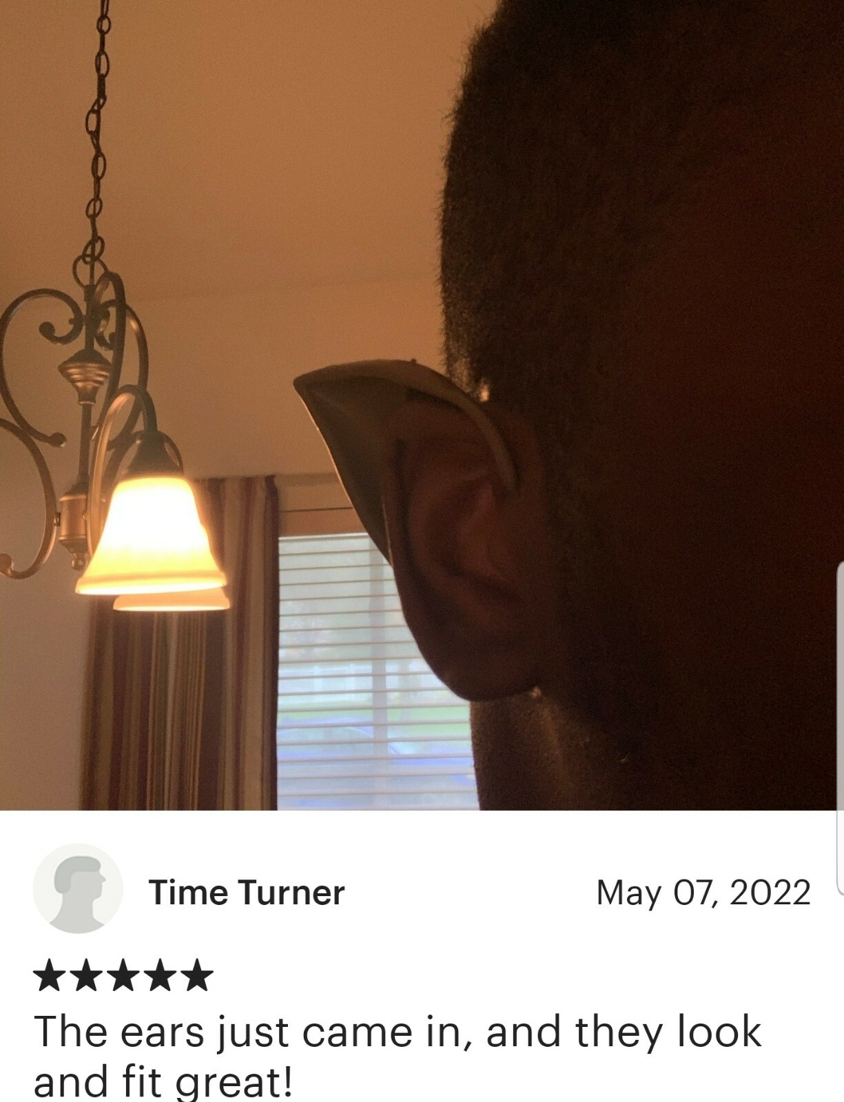 Dark skin Elf Ears latex Brown elven 10cm African American prosthetic cosplay