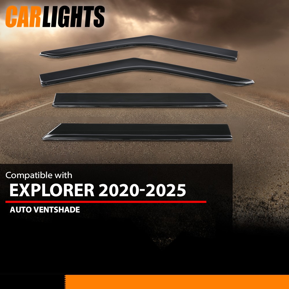 AVS Window Rain Guards Visors Shield Out-Channel Fit For 2020-2025 Ford Explorer