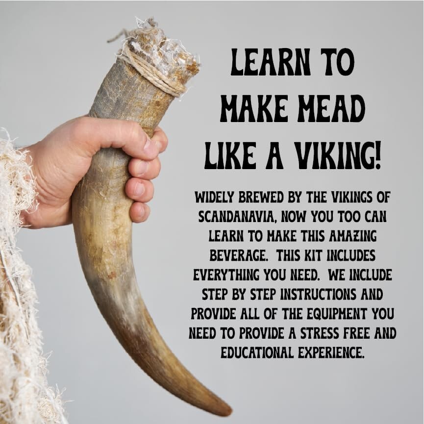 Honey Mead Making Kit with Reusable 1 gallon Wide-Mouth Fermenter - 2 Batch