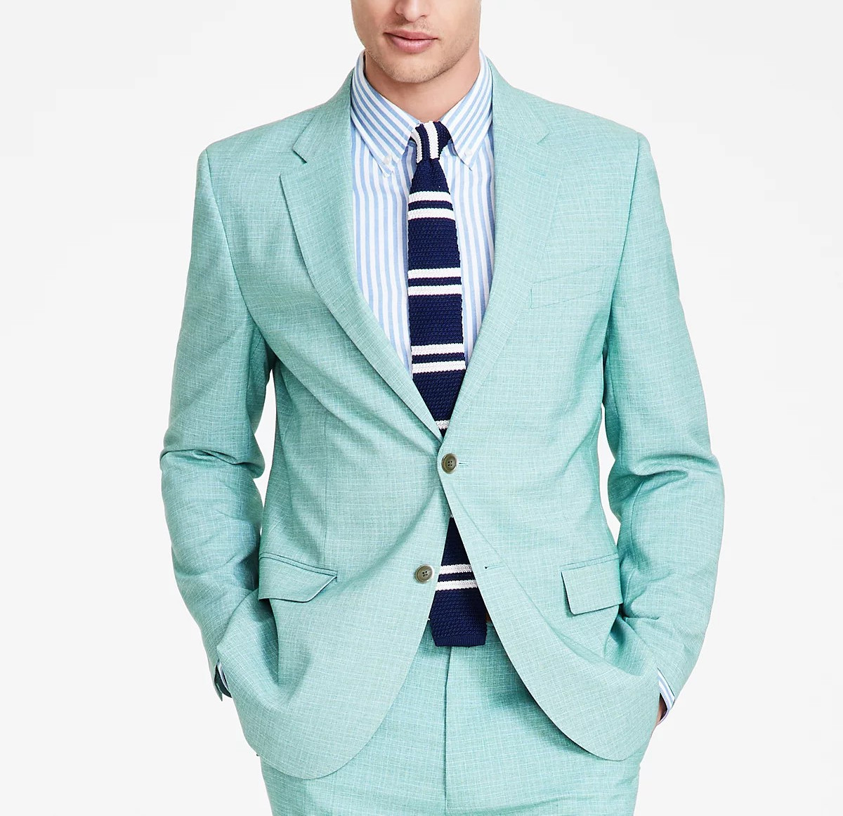 Nautica Men's Modern-Fit Seasonal Cotton Stretch Suit MSRP $395