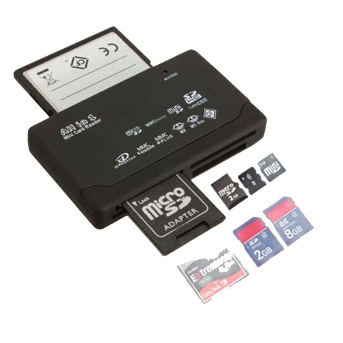 Memory Card Reader Mini 26-IN-1 USB 2.0 High Speed For CF xD SD MS SDHC