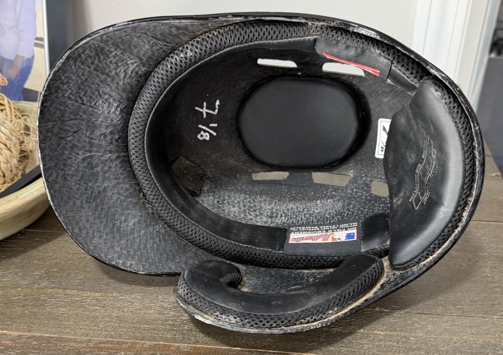 San Francisco Giants MLB Rawlings S100 Player Used Game Left Helmet Mens 7 1/8