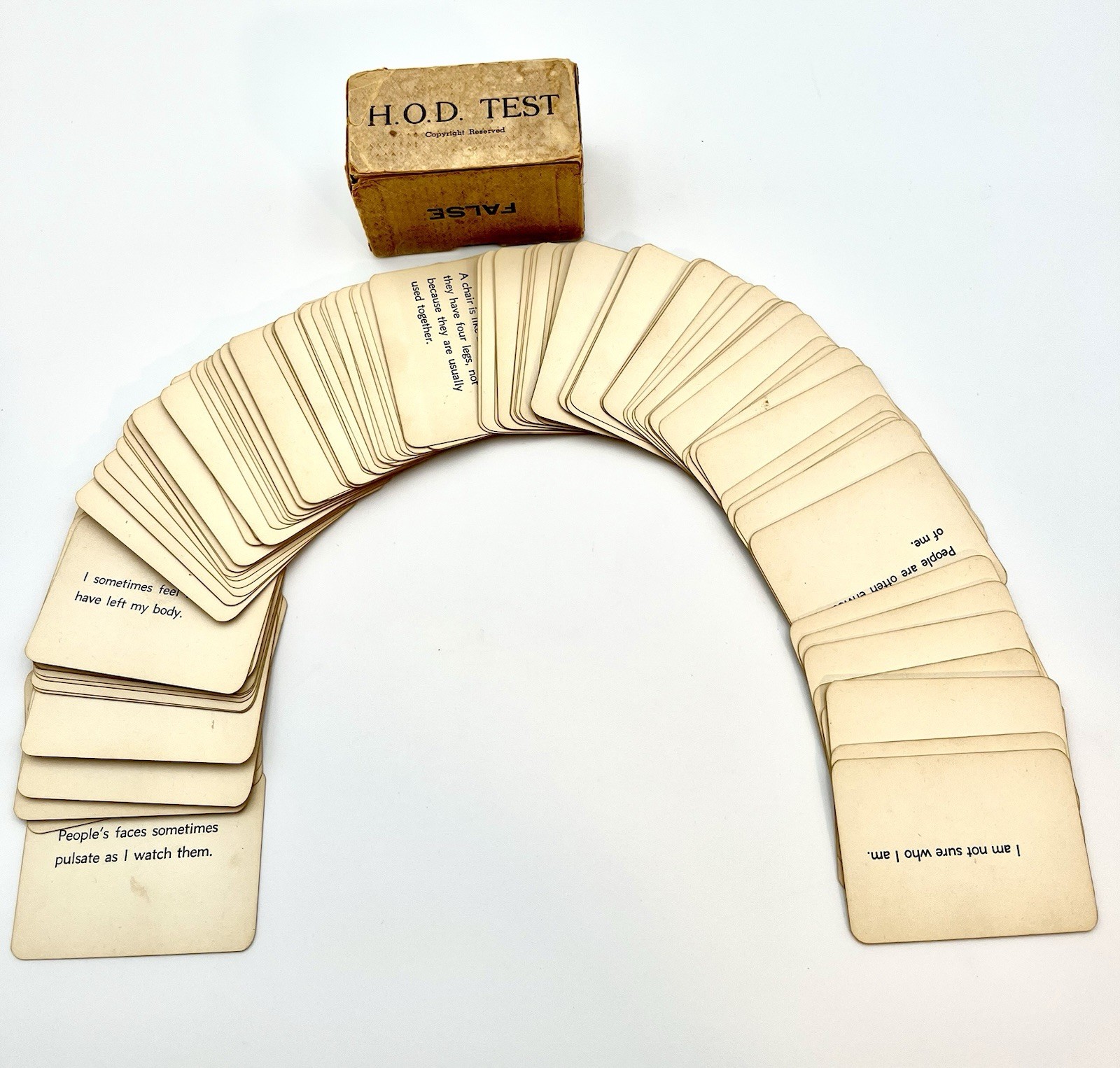 EXTREMELY RARE Vintage H.O.D. Test – Complete Set – 1960s Psychiatric Assessment