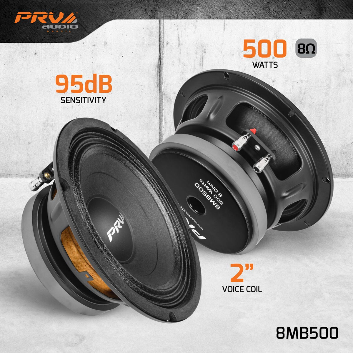 4x PRV 8" Midbass Speakers 8MB500 Pro Audio 8 Ohm 2000 Watts