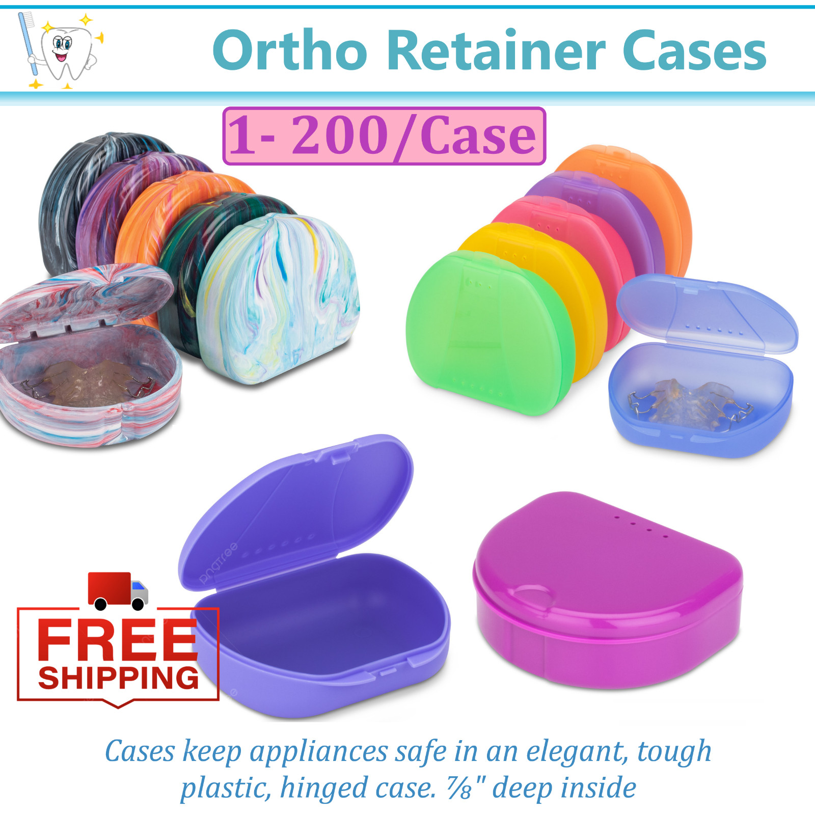 Dental Retainer Boxes Denture Case Containers Box 1-300 Retainer/Box Invisalign