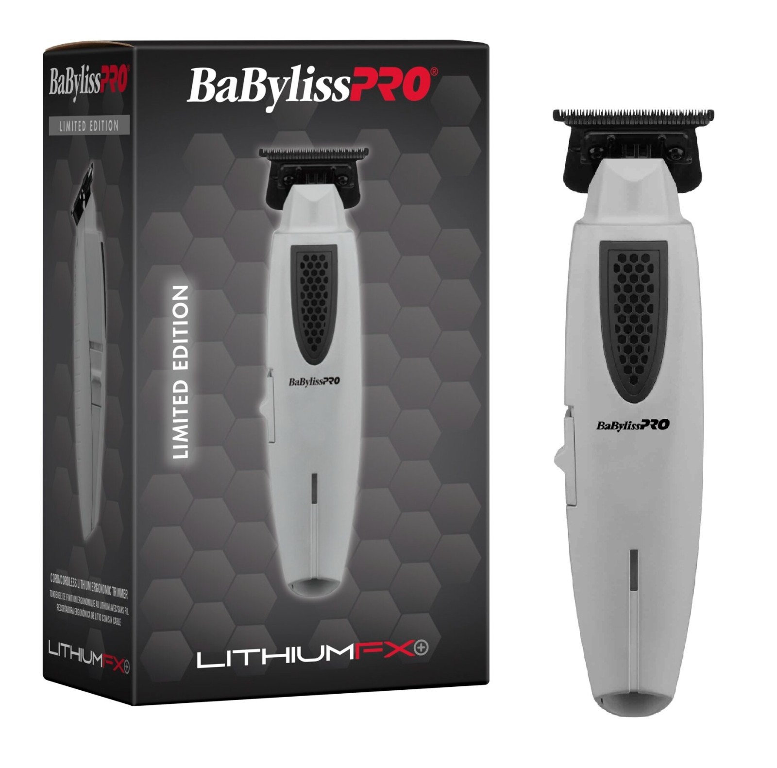 BaByliss PRO LithiumFX+ Ergonomic T-Blade Cordless Hair Trimmers Gray FX773NGY