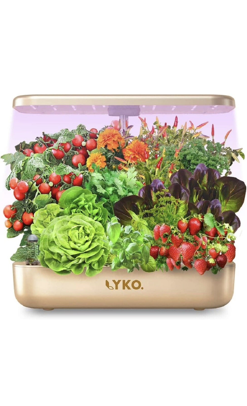 LYKO 12 Pods Hydroponics Growing System Kit, Indoor Garden W/full-spectrum 36w