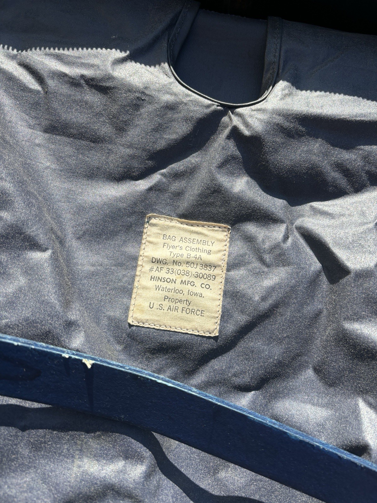 USAF US Air Force 1950s Type B-4A Flyers Clothing Bag Flight Suitcase HINSON MFG