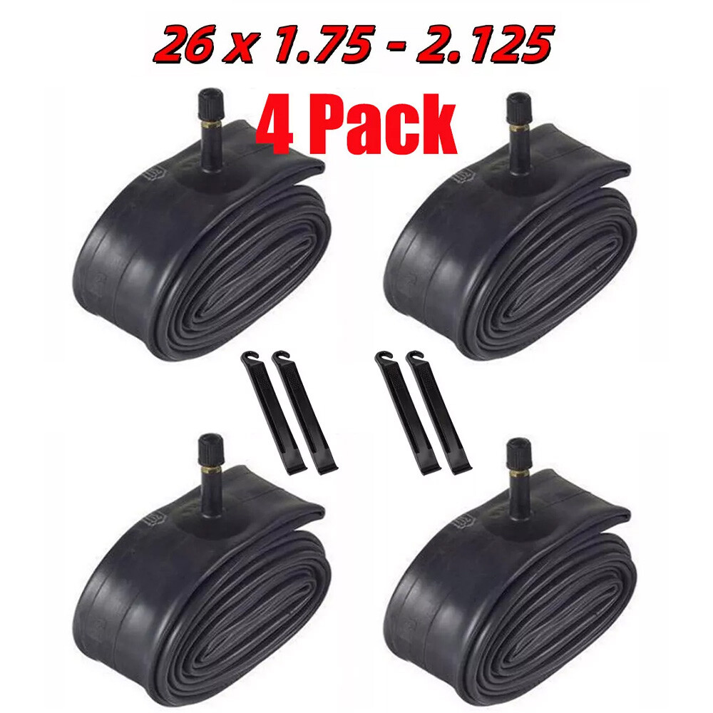 4 x 26" inch Bike Inner Tube 26 x 1.75 - 2.125 Bicycle Rubber Tire Interior BMX