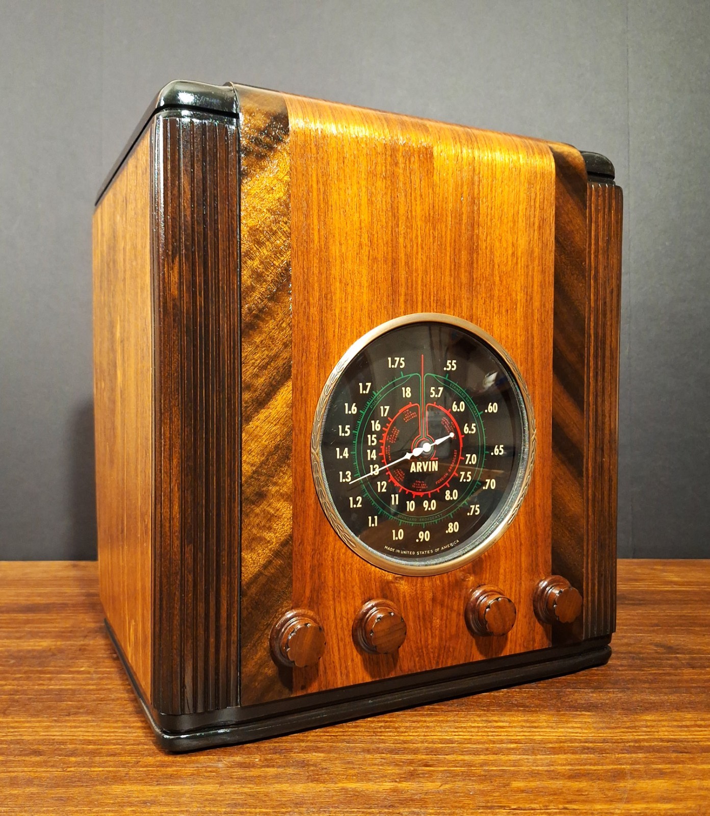 Old Antique Wood Arvin 517 Rhythm Junior Vintage Tube Radio - Restored & Working
