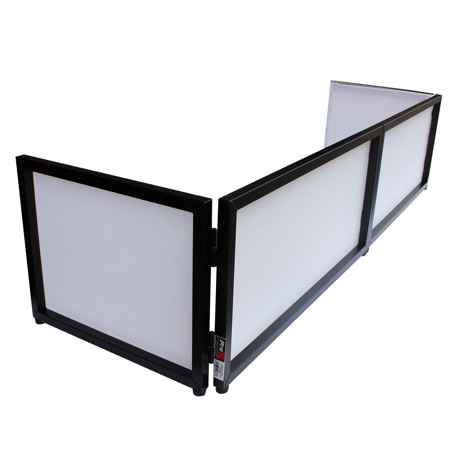 ProX XF-TTFB 6ft Table Top DJ Facade w/ Black Trim + Black & White Scrim