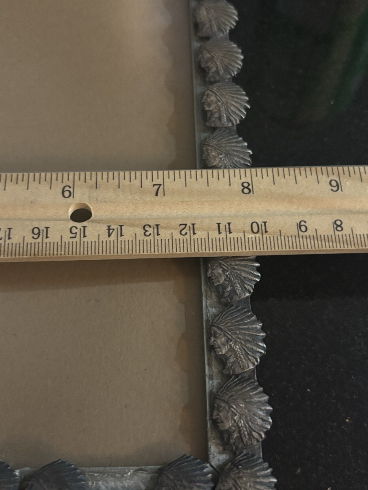 Vtg Rare 1959 Native American Chief Picture Photo Frame High Chief White Wolf