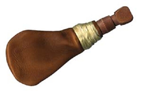 Leather Bullet Bag Musket Ball Wood Wooden Plug Antique Style Reenactment 7''