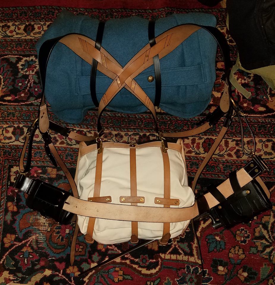 Leather Coat Straps for M1872 Valise Equipment - One Pair