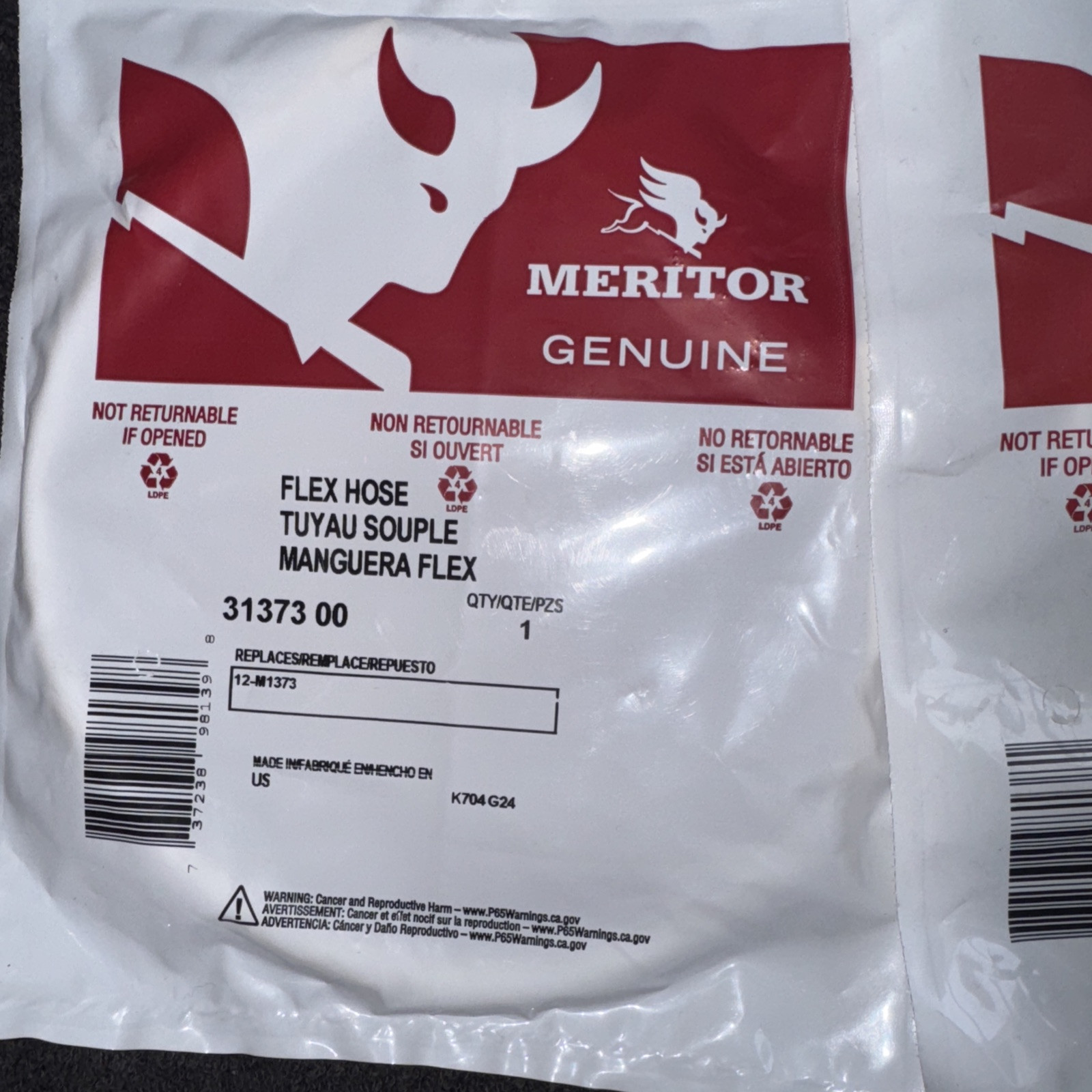 MERITOR TIRE INFLATION FLEX HOSES 3136300,3137300 Kit Set Oem New