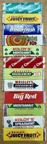 Vintage Gum Wrapper Lot 175+ Wrigley Adams Beech-Nut Lotte Chiclets Internationa