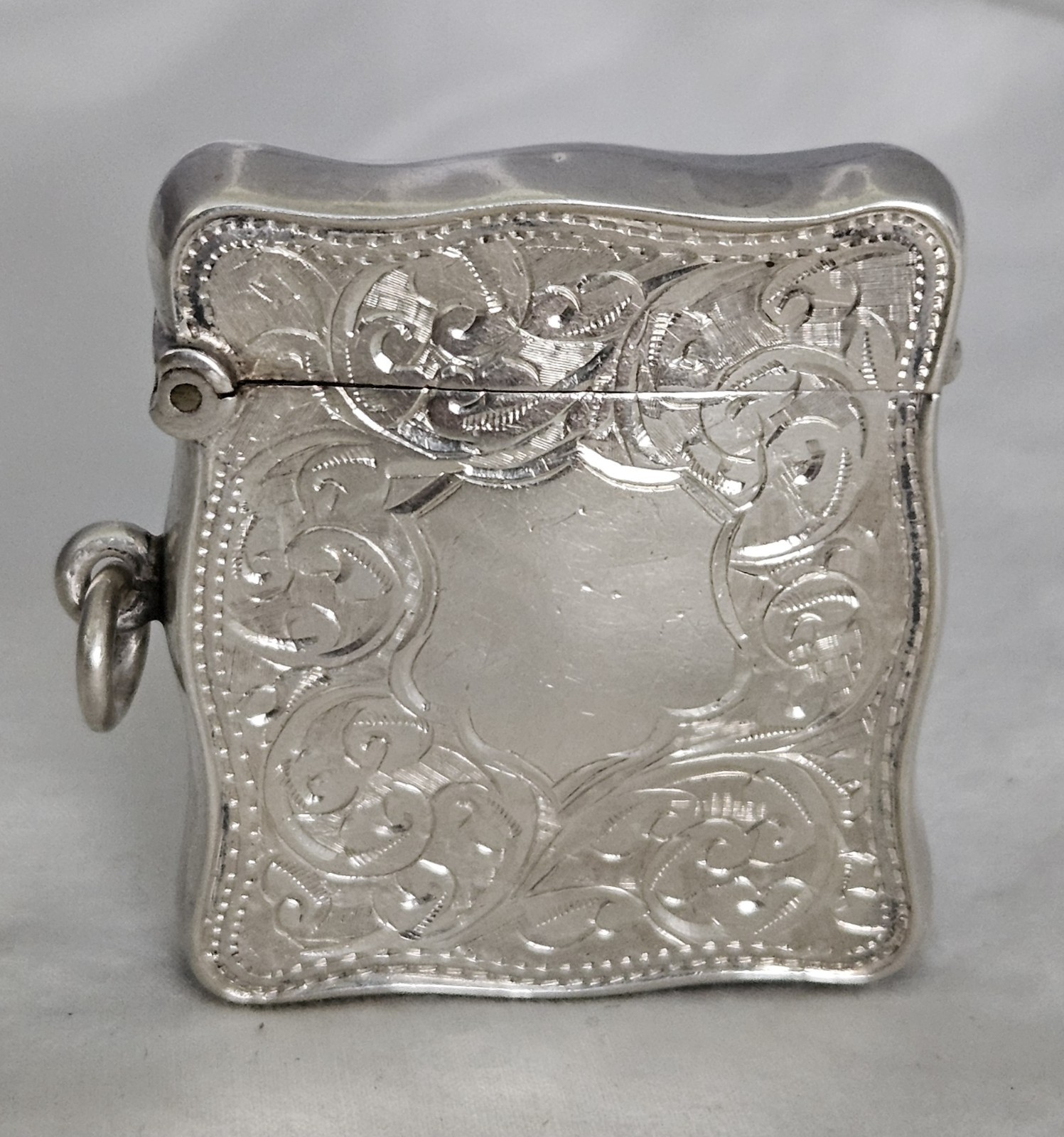 ART NOUVEAU STERLING MATCH SAFE BY SOLOMON BLANCKENSEE &SON LTD. BIRM, ENGLAND