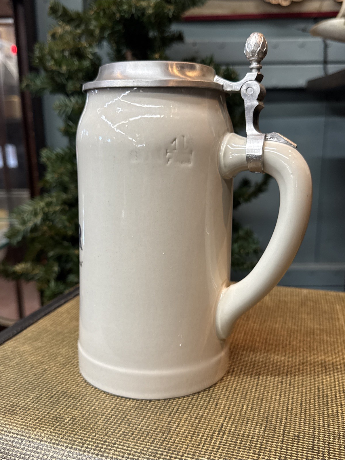 PAULANER 1L Stein Rarer Lidded Version!