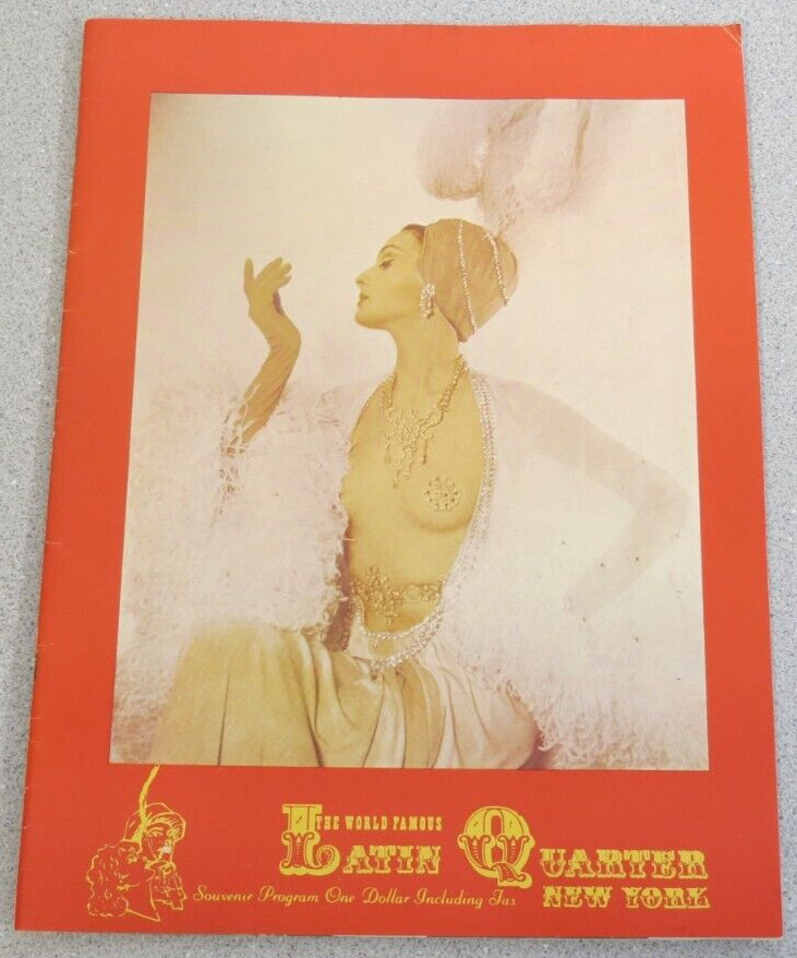 Latin Quarter New York Souvenir Program Playbill Menu Diner's Club Membership