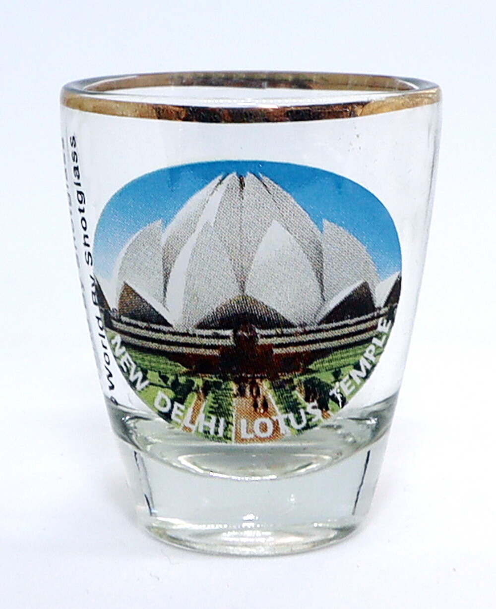 INDIA NEW DELHI LOTUS TEMPLE SHOT GLASS SHOTGLASS
