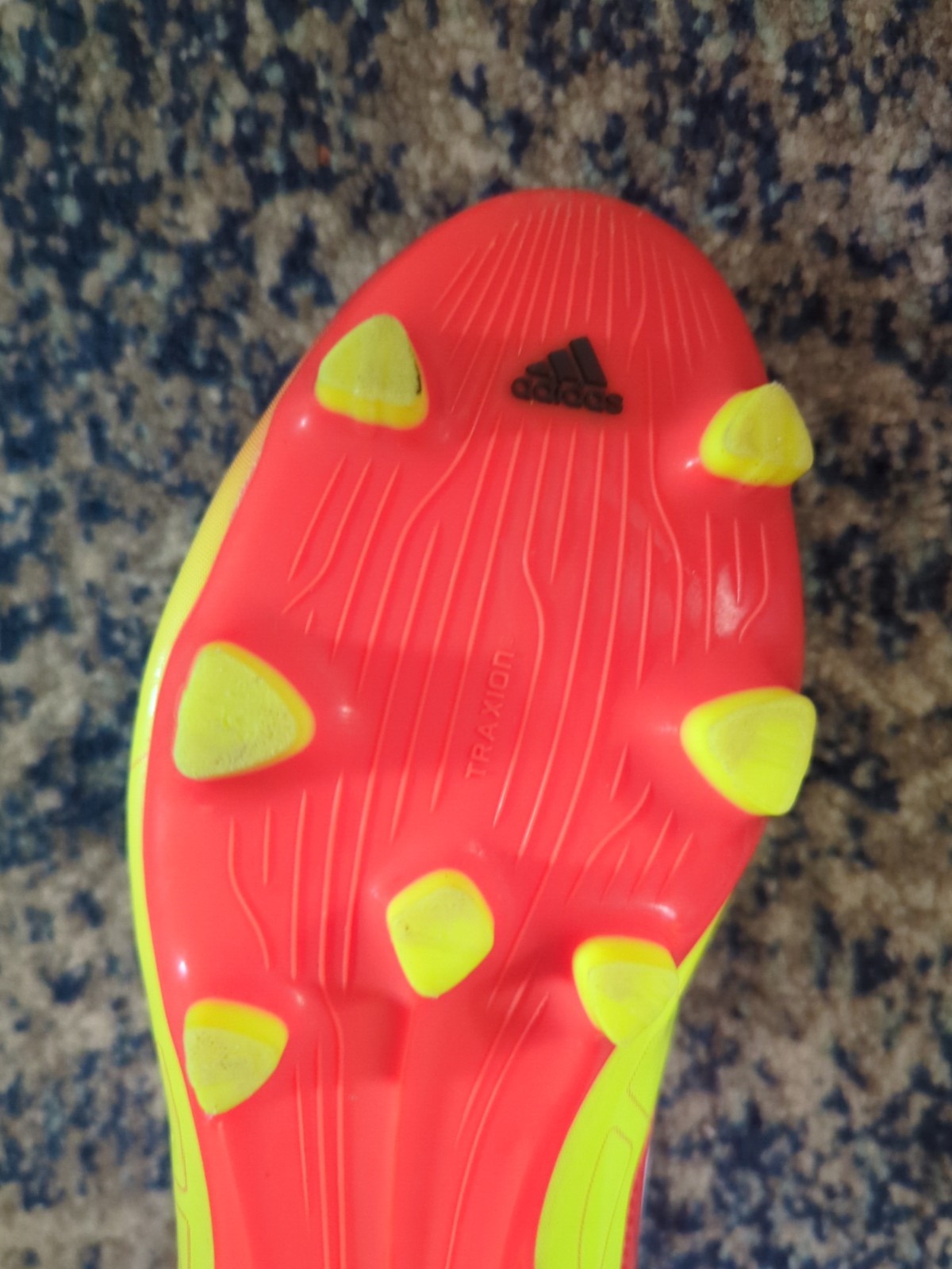 Adidas F50 Adizero HG US 7.5 Outdoor Soccer Cleats V24790 Orange And Yellow Nice