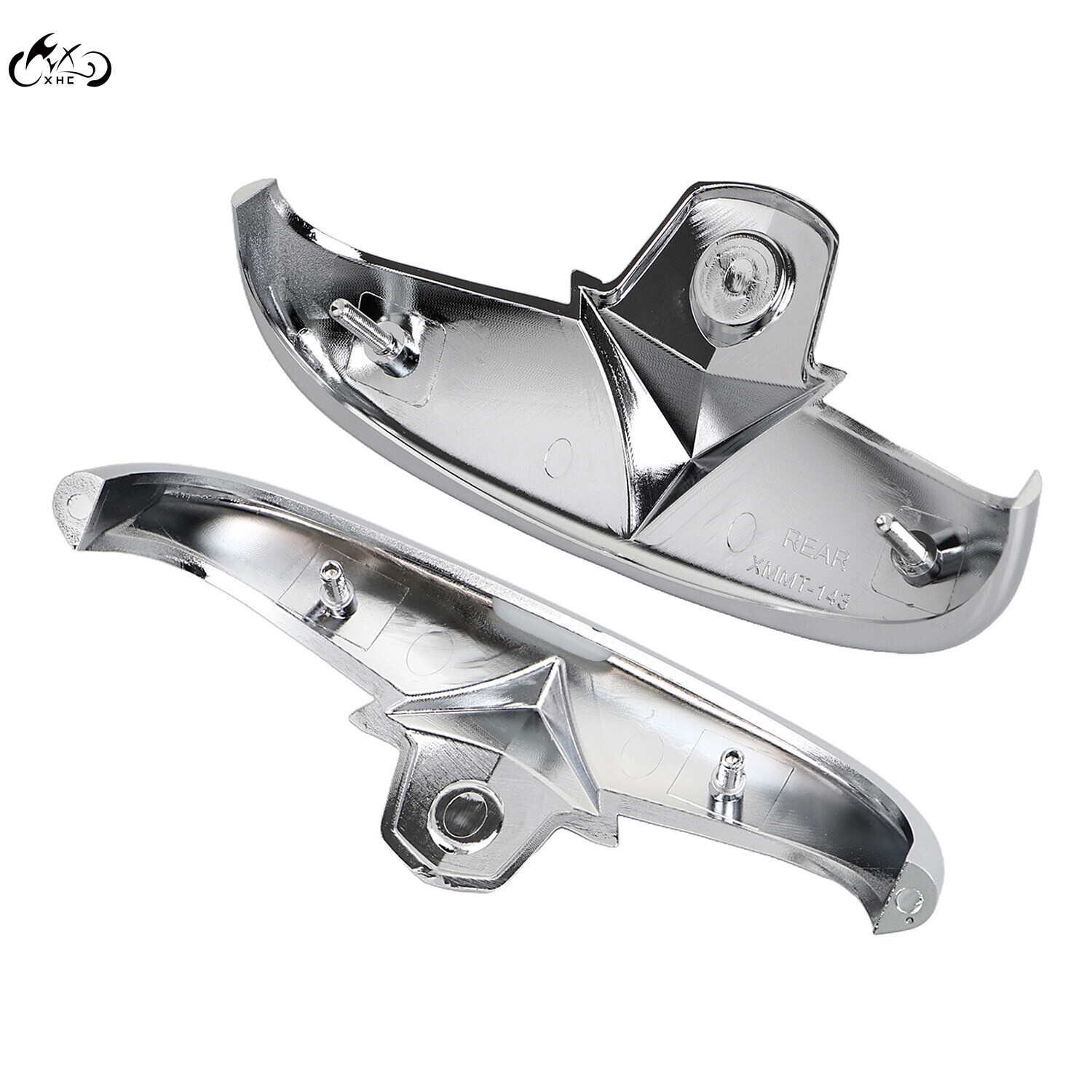 Chrome Front & Rear Fender Tip Mudguard Trim For Harley Heritage Springer FLSTS
