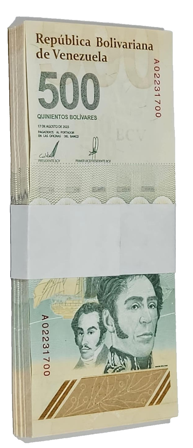 100 X Venezuela 500 Bolivar Digitales 2024 UNC Genuine With COA
