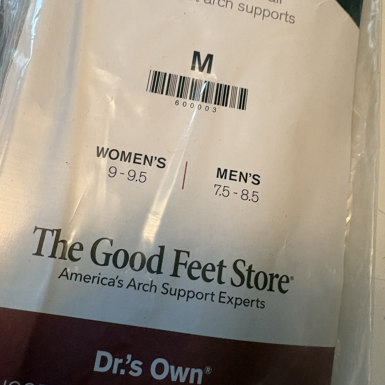 The Good Feet Store Super Athletic Insole Cushion Inserts Medium Unisex 2 Pairs