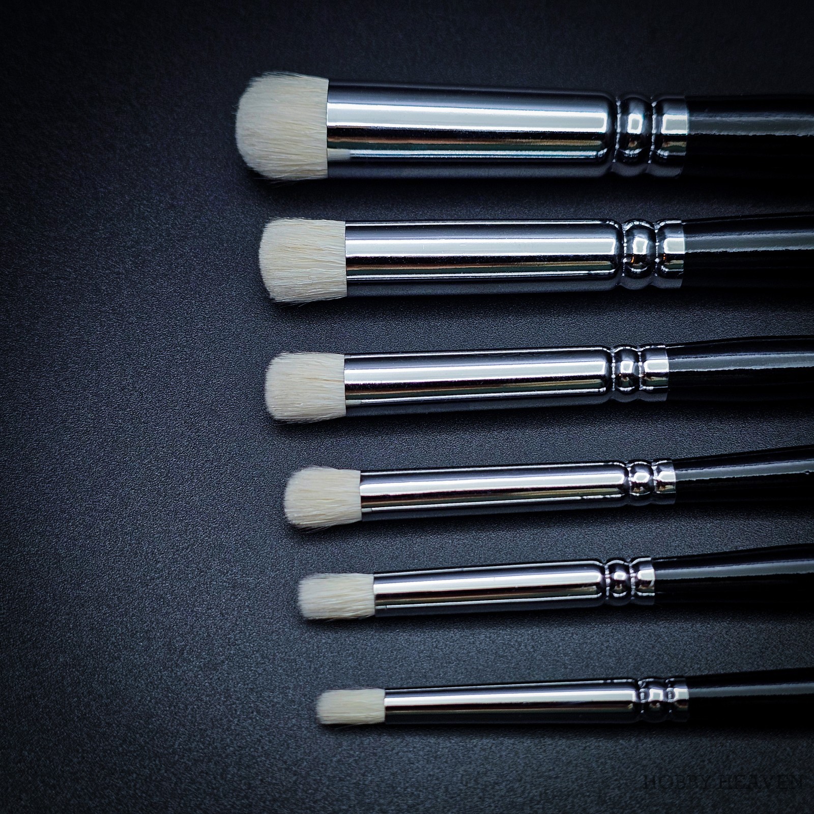 Hobby Heaven 6-Piece Dry Brush Set XS–XXL | Miniature & Model Painting Brushes