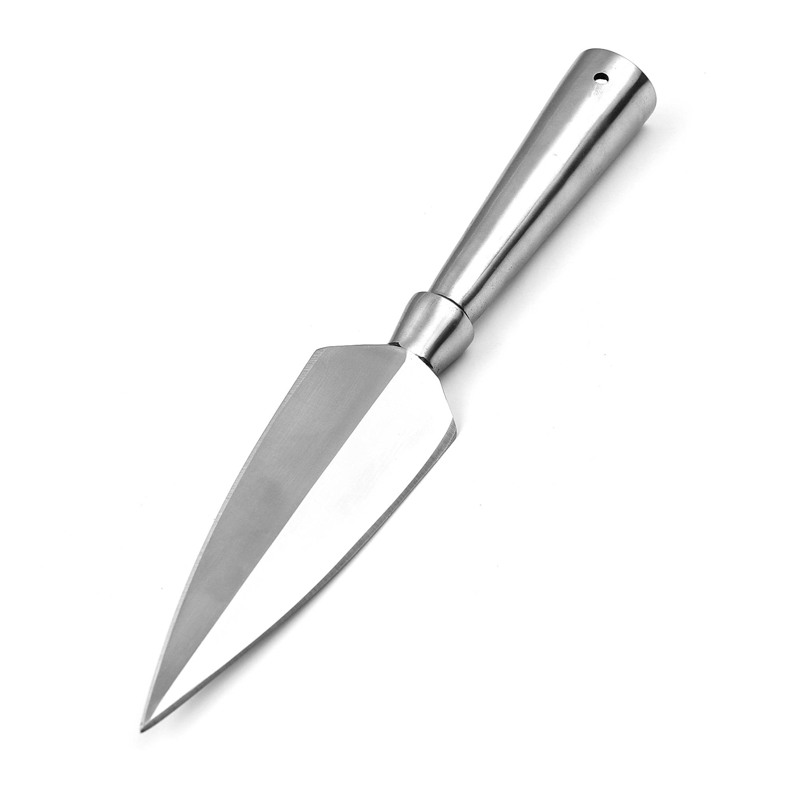 Bloodborne Raider High Carbon Steel Leaf Shaped Sharpened Spear Head Silver