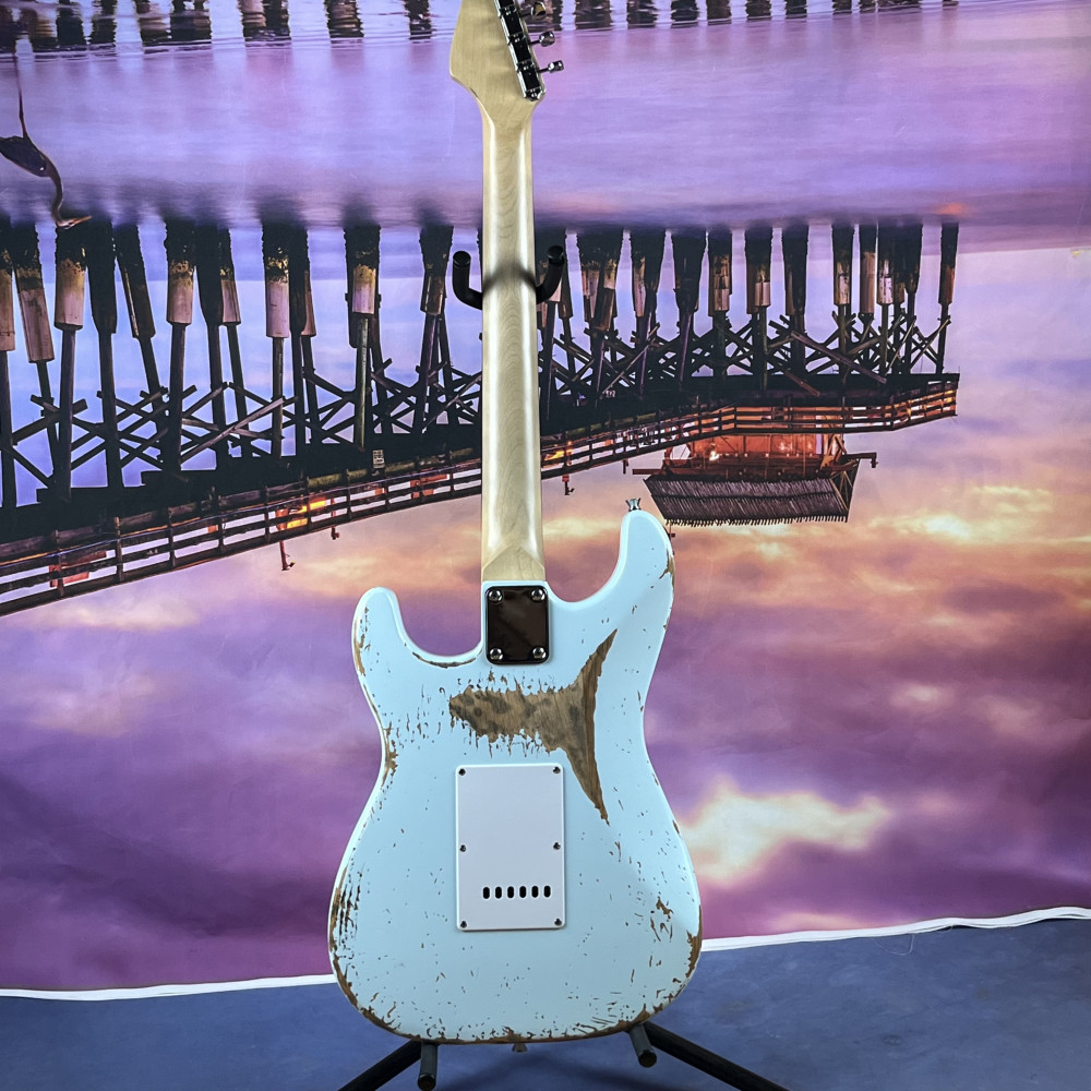 Blue Handed Heavy Relics Aged Electric Guitar Rosewood Fingerboard in stock