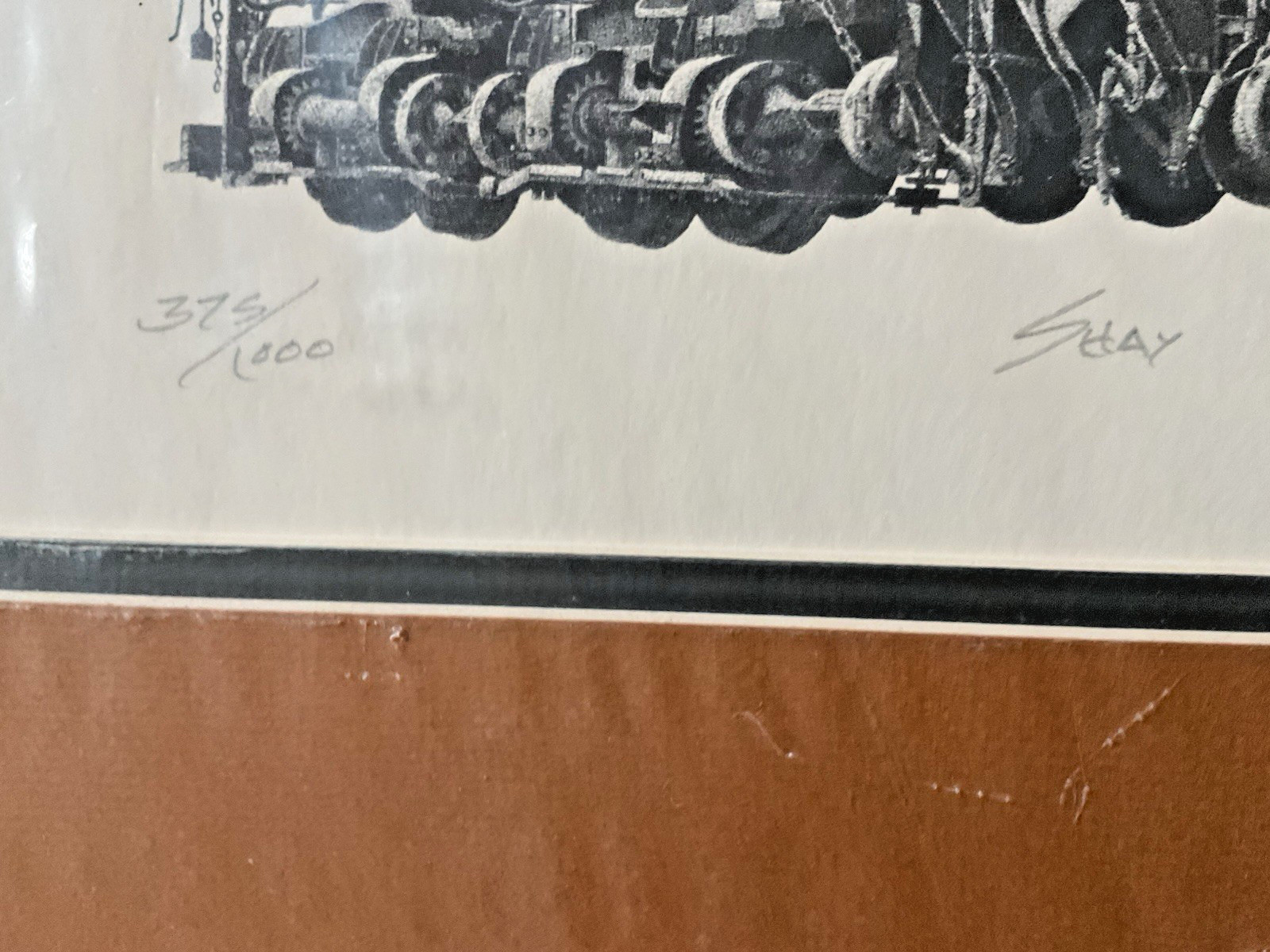 VTG 1978 Frederick W Bartlett II Cass Scenic Railroad Shay Locomotive Lithograph