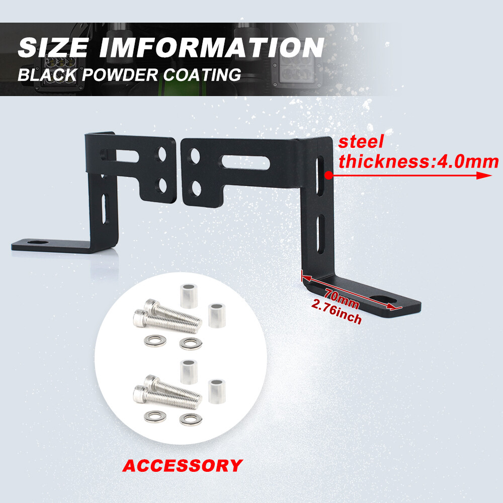 Motorcycle Auxiliary Light Bracket Black Fit For Kawasaki Vulcan S 650 2015-2024