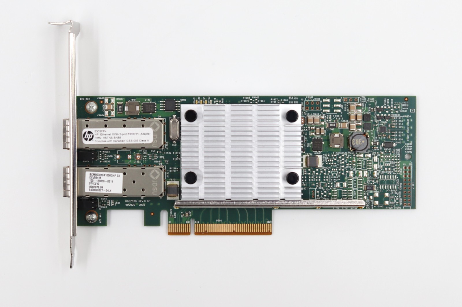 HP Ethernet Dual-Port 10GbE 530SFP+ PCIe x8 Network Adapter Card P/N: 656244-001