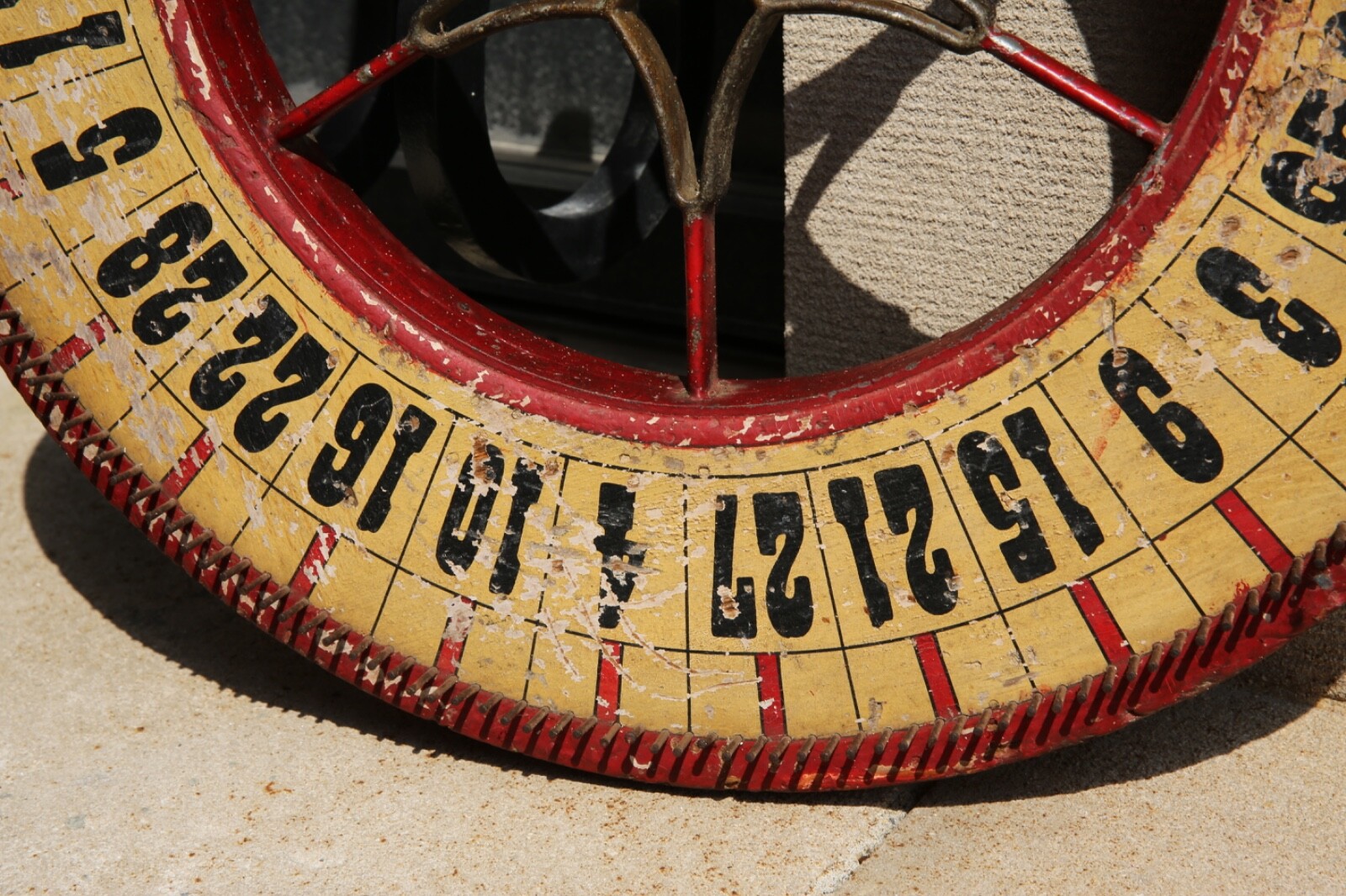 Antique Wood Roulette Gambling Gaming Carnival Wheel Casino Game Vintage Circus
