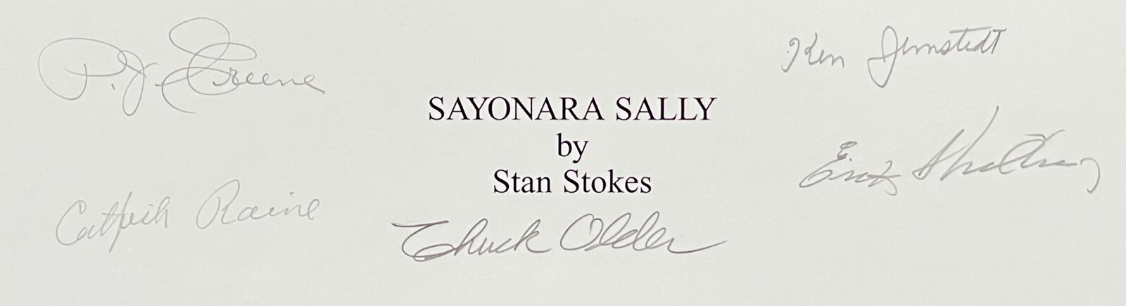 AVG FLYING TIGERS SIGNED SAYONARA SALLY 18X22 STAN STOKES PRINT WWII X5