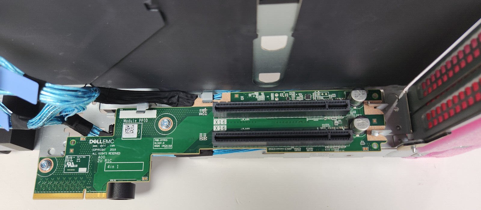 DELL PowerEdge R7525 Expansion Card Riser R1C NR2K2 2x x16 FHFL PCIe Slots GPU