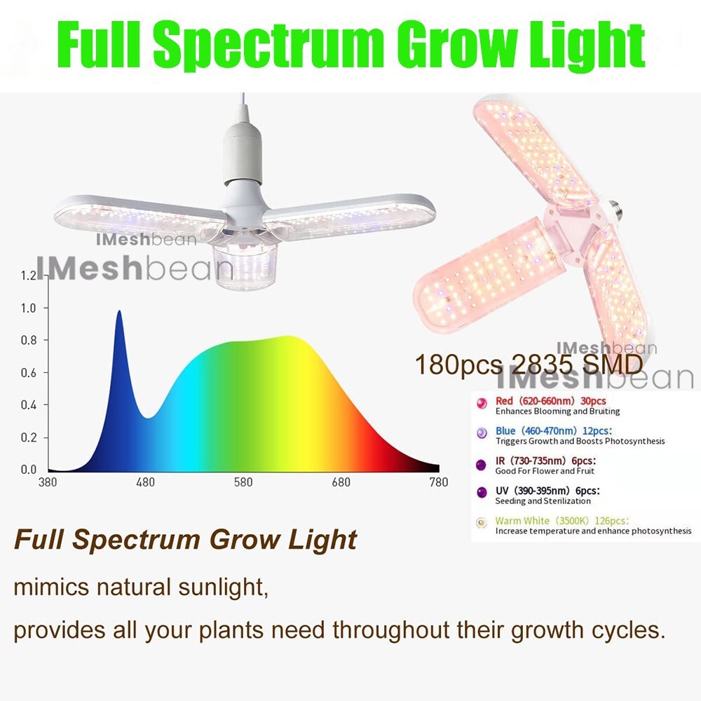 48"x48"x72" Complete Roof Grow Tent Kit w/LED Full Spectrum Grow Light+Air Filte