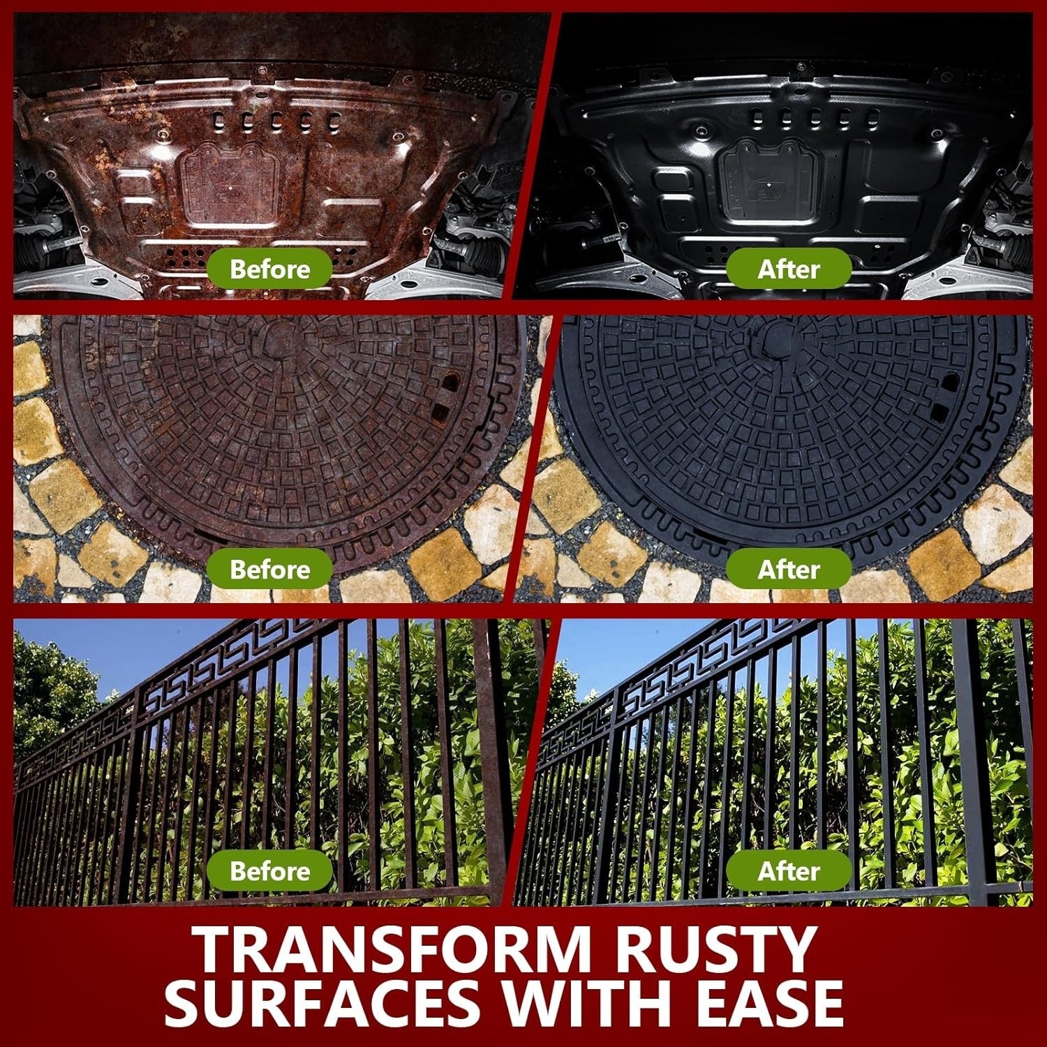 Rust Converter And Metal Primer, 141 Fl Oz Black Rust Inhibitor Paint for Metal