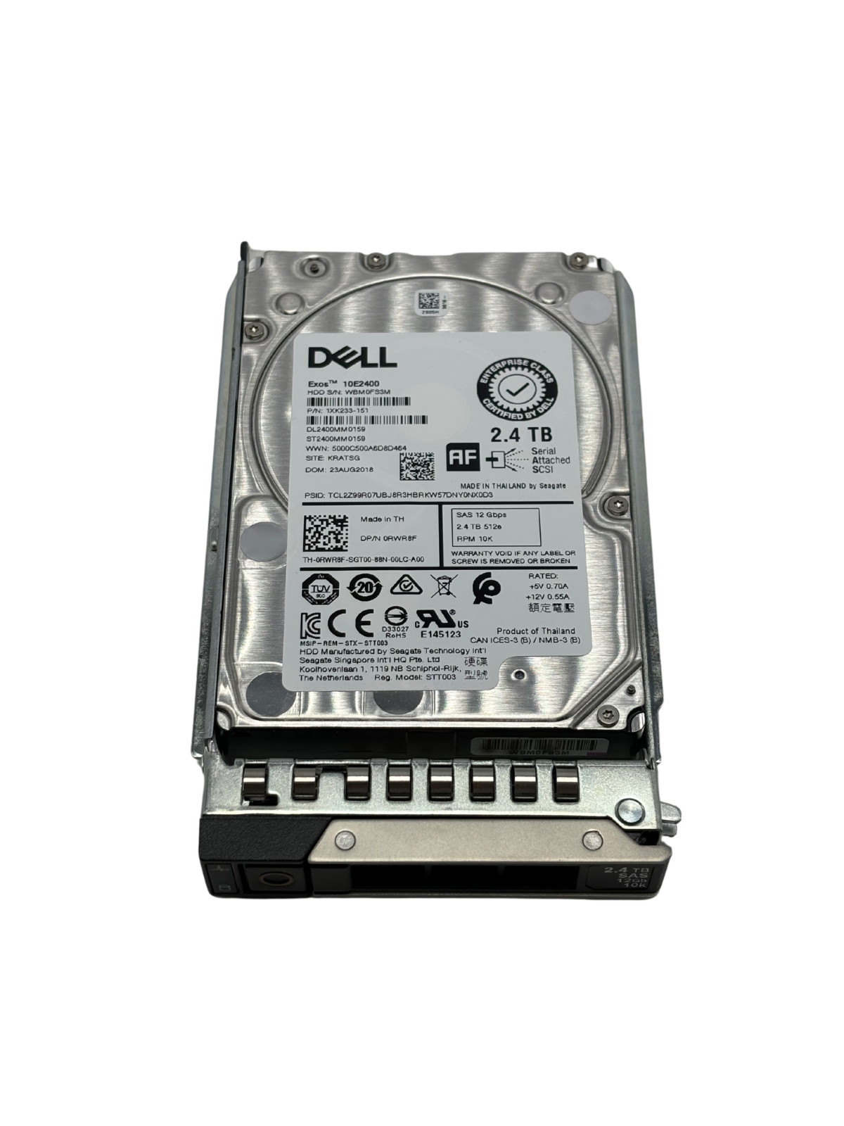 Dell RWR8F 2.4TB 12G SAS 10K 2.5" Hard Drive ST2400MM0159 1XK233-151