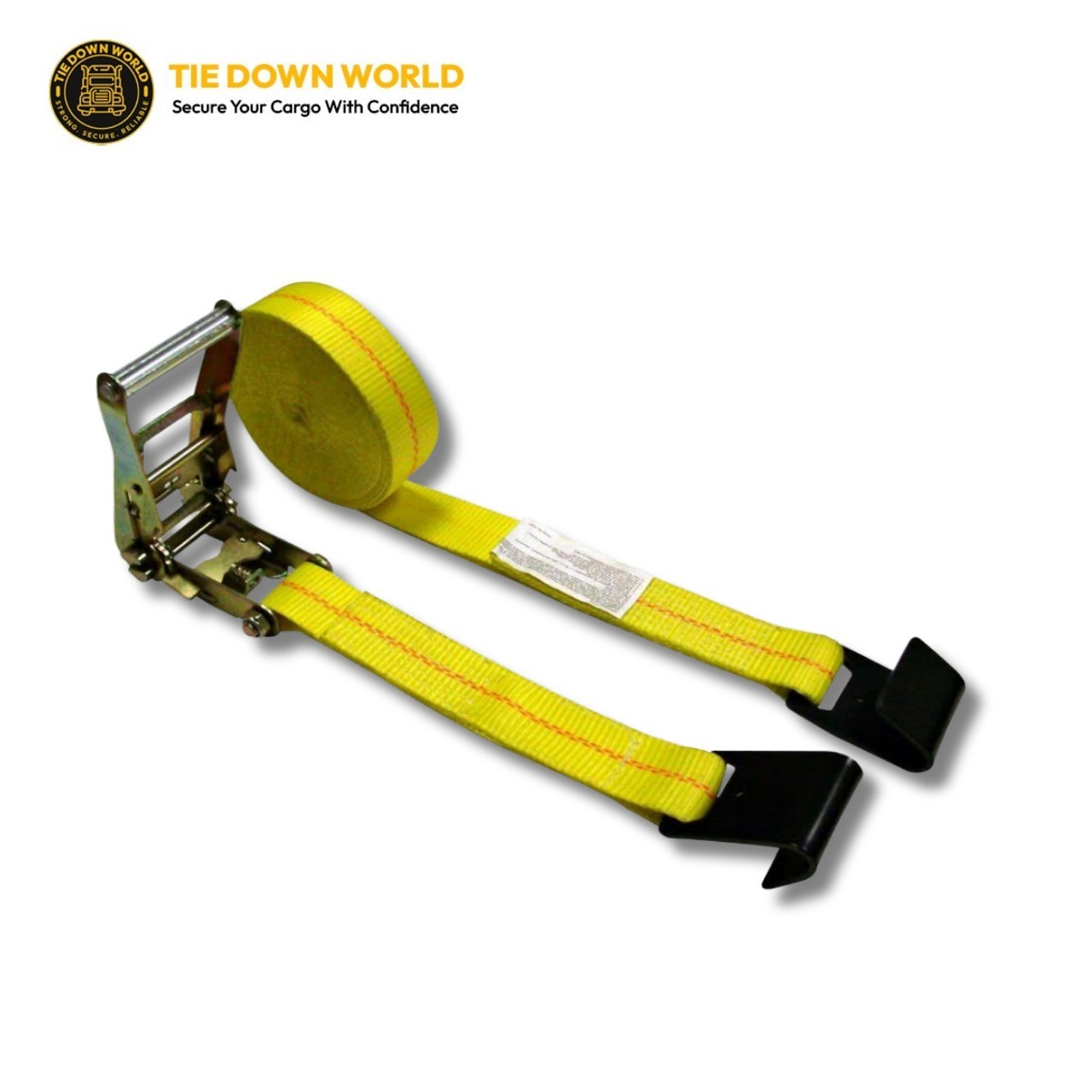 10 PK 2" x 30' Ratchet Straps w/Flat Hook WLL 3333LBS Heavy Duty Tie Down Strap