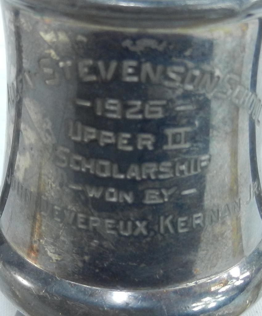 1926 Allen Stevenson School Loving Cup Trophy Upper II Scholarship John Kernan