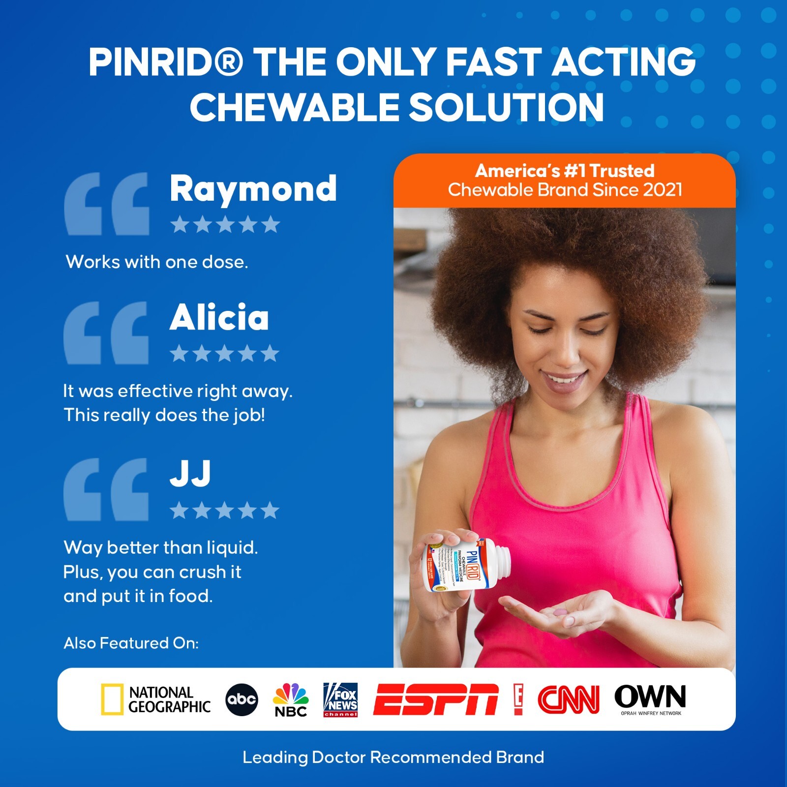 PinRid Pinworm Medication | Pyrantel Pamoate Dewormer for Humans | 12 Tablets