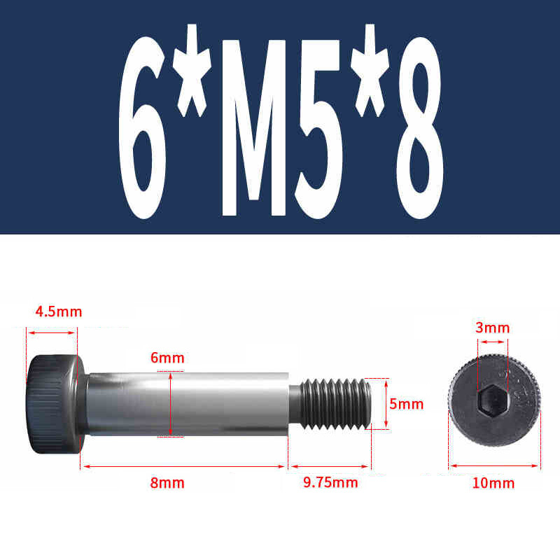 Shoulder Bolts - High Tensile 12.9 - Socket Allen Key - M5 M6 M8 M10 M12 M16 HT