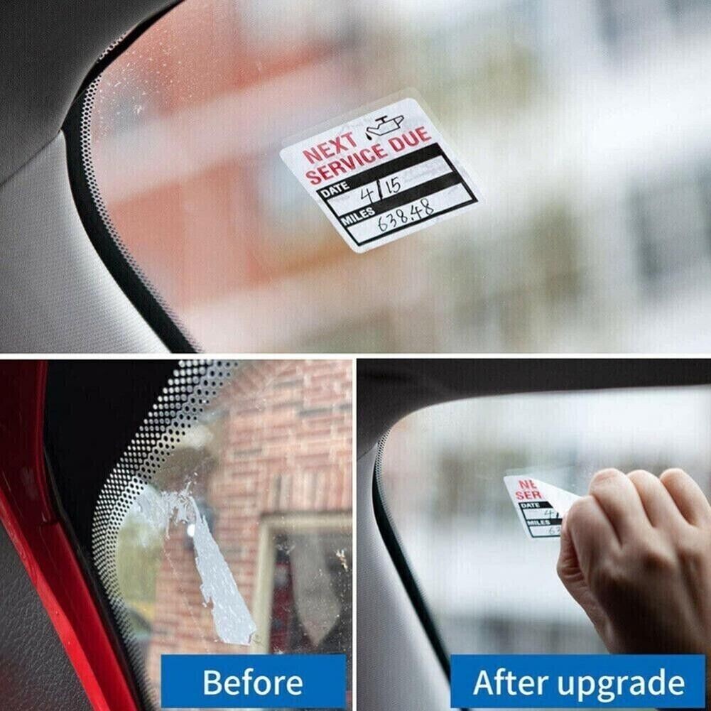 300 2"x2" US Oil Change Service Reminder Stickers Window Lite Sticker Pack