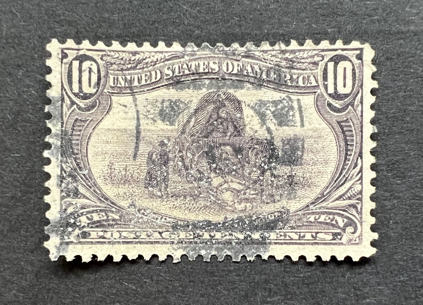 USA 1898 Used 10c Grey Violet Trans- Mississippi Express Scott 290